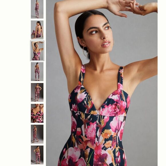 Anthropologie Floral Sweetheart Jumpsuit - Picture 3 of 4